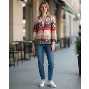 Erin London Golden Blazer with Elegant Design